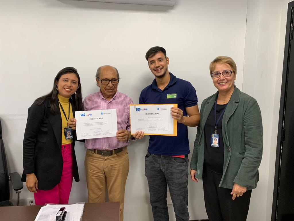 Entrega de certificado após o treinamento do SIGO - ITERPA